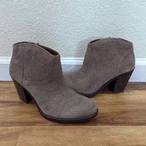 Lucky Brand Ankle Bootie Zip Taupe Eller